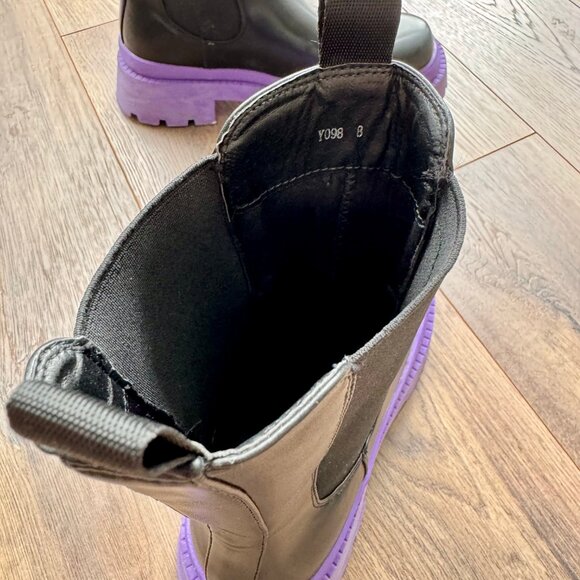 Sun Gurg Women's Chelsea Ankle Boots Mid-Calf Low Heel Platform Chunky Bootie - Picture 7 of 16